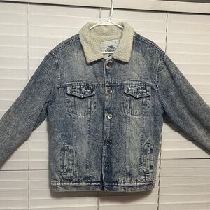 Men's Denim Sherpa Jacket